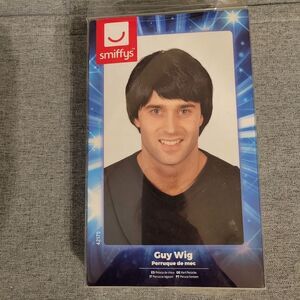 SMIFFYS Guy Wig 80's 90's  BLACK HAIR  HALLOWEEN COSTUME